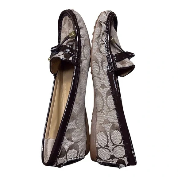 COACH Frida Monogrammed Canvas Loafers - Picture 4 of 9